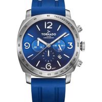 Tornado Men's Chronograph Blue Dial Watch - T9102-SSNN