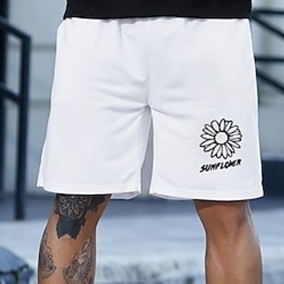 Men's Stylish Classic Style Active Shorts Elastic Drawstring Design Front Pocket Print Short Pants Sports Outdoor Casual Cartoon Graphic Prints Cotton Blend Comfort Breathable Mid Waist 1 2 3 4 5 S M Lightinthebox