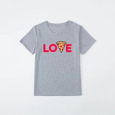 Men's Unisex T shirt Hot Stamping Letter Plus Size Print Short Sleeve Casual Tops 100% Cotton Basic Casual Fashion Gray Lightinthebox