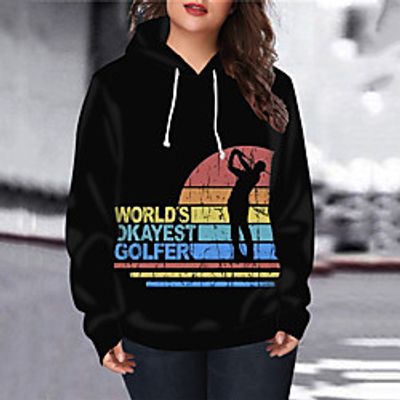 Women's Plus Size Tops Hoodie Sweatshirt Graphic Portrait Letter Print Long Sleeve V Neck Streetwear Fall Winter Blue Yellow Big Size XL XXL 3XL 4XL 5XL Lightinthebox