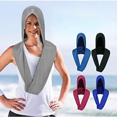 Cooling Hoodie Towel - Stay Cool  Comfortable - Versatile Neck Wrap Scarf  Head Towel - Soft  Lightweight Hoodie Towel - Perfect for Sports  Outdoor Activities Lightinthebox