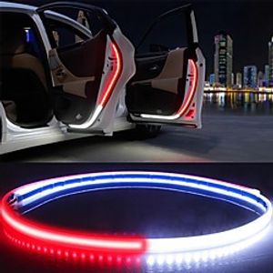 OTOLAMPARA 4pcs New Stylish 47 Inches 30W Car Interior Door Welcome Light LED Safety Warning Strobe Signal Lamp Strip 120CM Waterproof Car Decorative Ambient Lights miniinthebox
