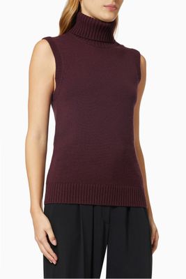 Sleeveless Turtleneck in Cashmere Sleeveless Turtleneck in Cashmere