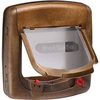 Petsafe Staywell Magnetic 4 Way Locking Deluxe Cat Flap Wood Grain - thumbnail