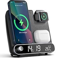 5 in 1 Wireless Charger for iPhone 14 13 12 11 Mini Pro Max iWatch AirPods Qi Fast Charging Dock Station Wireless Chargers Stand Valentines Day Gifts miniinthebox - thumbnail