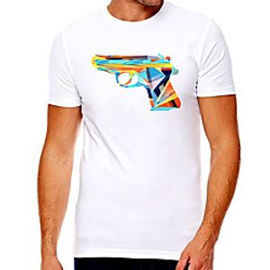 Men's Unisex Tee T shirt Hot Stamping Graphic Graphic Prints Plus Size Print Short Sleeve Casual Tops Cotton Basic Designer Big and Tall White miniinthebox