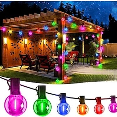 Outdoor String Lights 296FT Patio Lights with 90 G40 Shatterproof LED Bulbs(2 Spare) Waterproof Hanging Lights String for Outside Backyard Porch Deck Party Garden miniinthebox