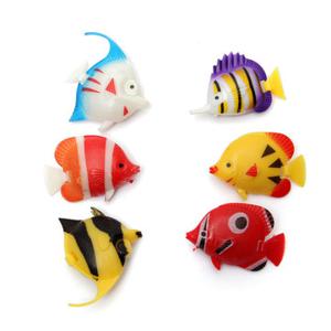 6Pcs Artificial Tropical Fish Ornament Moveable Aquarium Fish Tank Decoration