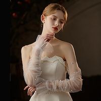 Tulle Elbow Length Glove Cute Elegant With Beading Wedding Party Glove Lightinthebox Tulle Elbow Length Glove Cute Elegant With Beading Wedding Party Glove Lightinthebox