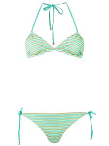 Missoni Mare striped towelling bikini set - Green