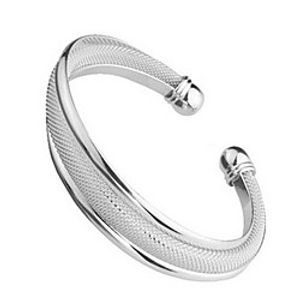 Women's Cuff Bracelet Ladies Sterling Silver Bracelet Jewelry Silver For Wedding / Silver Plated miniinthebox