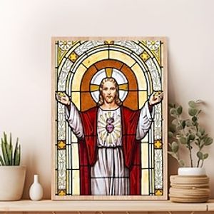 1pc People DIY Diamond Painting Glass Crystal Painted Jesus Diamond Painting Handcraft Home Gift Without Frame miniinthebox