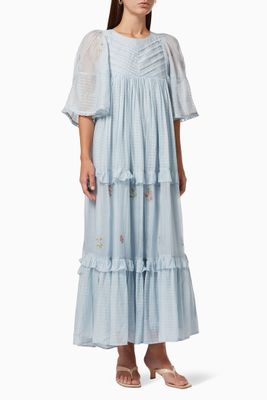 Cary Maxi Dress in Cotton Silk Blend Cary Maxi Dress in Cotton Silk Blend