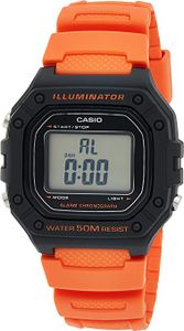 Casio Mens Quartz Watch, Digital Display And Resin Strap W-218H-4B2