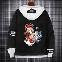Inspired by Genshin Impact Klee Anime Cartoon Cloth Demin Anime Harajuku Graphic Kawaii Hoodie For Women's / Men's miniinthebox - thumbnail