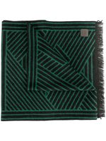 Shanghai Tang brushed geometric scarf - Green