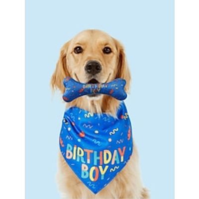 Dog Cat Dog Scarf Dog Bandana Dog Birthday Bandana Hat Quotes  Sayings Bone Party Party  Evening Party Outdoor Dog Clothes Puppy Clothes Dog Outfits Waterproof Random Costume for Girl and Boy Dog Lightinthebox