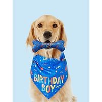 Dog Cat Dog Scarf Dog Bandana Dog Birthday Bandana Hat Quotes  Sayings Bone Party Party  Evening Party Outdoor Dog Clothes Puppy Clothes Dog Outfits Waterproof Random Costume for Girl and Boy Dog Lightinthebox - thumbnail