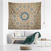 Mandala Bohemian Wall Tapestry Art Decor Blanket Curtain Hanging Home Bedroom Living Room Decoration Boho Hippie Psychedelic Floral Flower Lotus miniinthebox - thumbnail