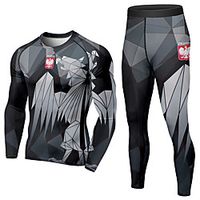 21Grams Men's 2 Piece Activewear Set Compression Suit Athletic Athleisure 2pcs Winter Long Sleeve Spandex Breathable Quick Dry Moisture Wicking Fitness Gym Workout Running Active Training Exercise Lightinthebox - thumbnail