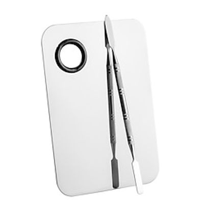 Professional Stainless Steel Makeup Palette Nail Color Eye Shadow Foundation Mixing Palette Lightinthebox
