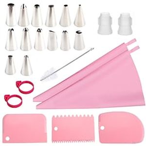 24 Pcs New Cross-border E-commerce  Decorated Mouth Set Decorated Bag Scraper Set Cake Cookie Bean Melting Tool miniinthebox