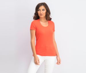 Womens Short Sleeve Plain T-Shirt  Orange