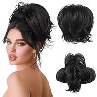 Messy Bun Hair Piece Claw Clip in Straight Hair Bun 9 Inch Short Ponytail Extension with Bendable Metal Wire Hair Pieces for Women Fake Hair Bun DIY Styles Lightinthebox - thumbnail