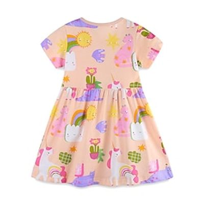 Kids Girls' Floral Dress Floral Short Sleeve Formal Performance Party Fashion Cute Polyester Summer Spring Fall 2-12 Years 1461 Lightinthebox