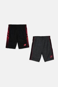 Kids Boys 2 Pack Active Shorts  Black/Grey
