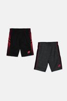Kids Boys 2 Pack Active Shorts  Black/Grey - thumbnail