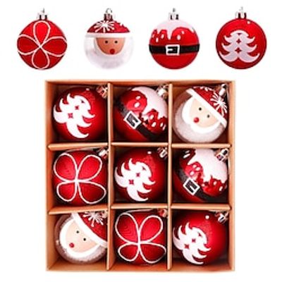 9Pcs Christmas Baubles Set Xmas Balls with Santa Elk Snowflake Bell Patterns Christmas Tree Hanging Ball Ornaments Holiday Wedding New Year Party Decoration Gift Lightinthebox 9Pcs Christmas Baubles Set Xmas Balls with Santa Elk Snowflake Bell Patterns Christmas Tree Hanging Ball Ornaments Holiday Wedding New Year Party Decoration Gift Lightinthebox