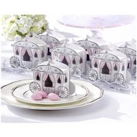 10pcs Cute Enchanted Carriage Favor Boxes Wedding Party Candy Box Wedding Suppliers - thumbnail