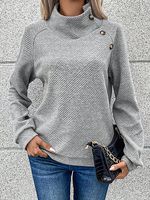 Women's Casual Half Turtleneck Long Sleeve Sweatshirt