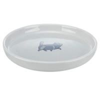 Trixie Ceramic Bowl Flat & Wide For Cats - Grey - 23CM