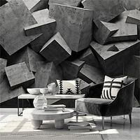 Geometric Wallpaper Mural Modern Geometric Shapes Wall Covering Sticker Peel and Stick Removable PVCVinyl Material Self AdhesiveAdhesive Required Wall Decor for Living Room Kitchen Bathroom Lightinthebox - thumbnail