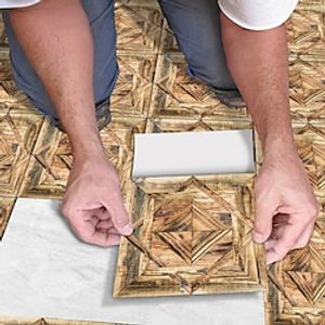 5pcs/set PVC Floor Sticker Removable Floor Self Adhesive Home Decor Wall Tile Renovation Kitchen Bathroom Oilproof Waterproof PVC Decorative Stickers miniinthebox