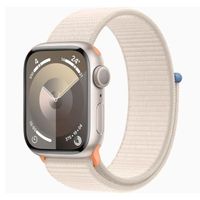 Apple Watch Series 9 GPS, 41mm, Starlight Aluminum Case With Starlight Sport Loop