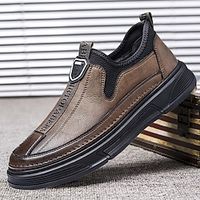 Men's Oxfords Casual Shoes Comfort Shoes Walking Business Casual Office  Career Party  Evening Plush Warm Loafer Black  velvet Black Brown Spring Fall miniinthebox