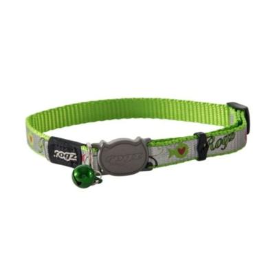 Rogz Reflectocat Lime Fish Cat Collar - X-Small