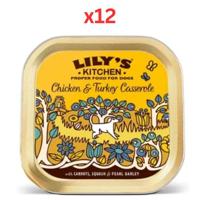 Lily's Kitchen Chicken & Turkey Casserole Wet Dog Food 150G (Pack of 12)