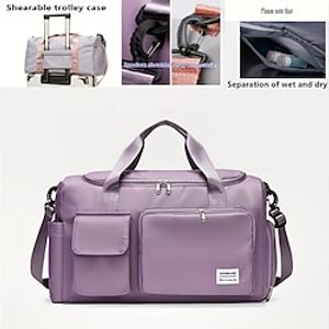 2023 Large Capacity Folding Travel Bags Waterproof Tote Handbag Travel Duffle Bags Multifunctional Women Travel Yoga Bags miniinthebox
