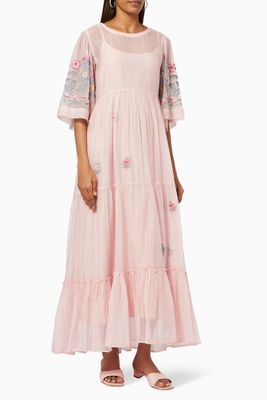 Spain Maxi Dress in Cotton Silk Blend Spain Maxi Dress in Cotton Silk Blend
