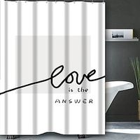 Nordic simple style Bathroom Curtains Water Proof Shower Curtains Casual Polyester New Design With Letter miniinthebox - thumbnail