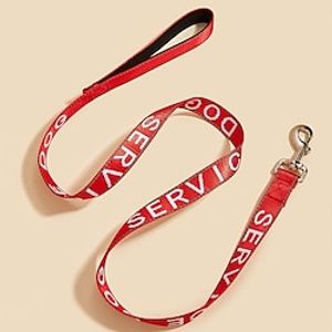 Service Dog Leash Emotional Support Dog Leash Embroidered with Padded Neoprene Handle Reflective Threads 120CM for Harnesses Vests or Collars Lightinthebox
