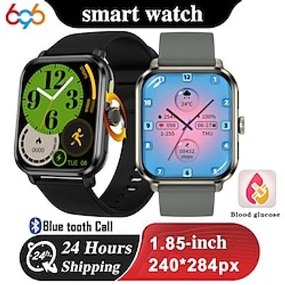 696 M12 Smart Watch 1.85 inch Smart Band Fitness Bracelet Bluetooth Temperature Monitoring Pedometer Call Reminder Compatible with Android iOS Men Hands-Free Calls Message Reminder Custom Watch Face Lightinthebox