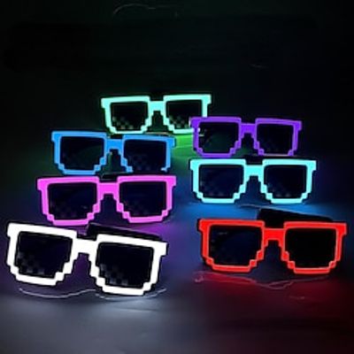 Wireless LED Glasses Luminous glow Flashing Mosaic Eyewear SunGlasses UV400 neon Party glasses party festival Supplies Lightinthebox