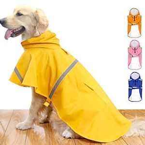 Dog Raincoats for Large Dogs with Reflective Strip HoodieRain Poncho Jacket for Dogs miniinthebox