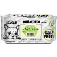 Absorb Plus Antibacterial Pet Wipes Aloe Vera 80 Sheets - thumbnail