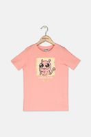 Kids Girls Monster Tee  Peony - thumbnail